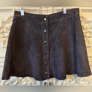 Bagatelle charcoal grey suede A-Line Skirt